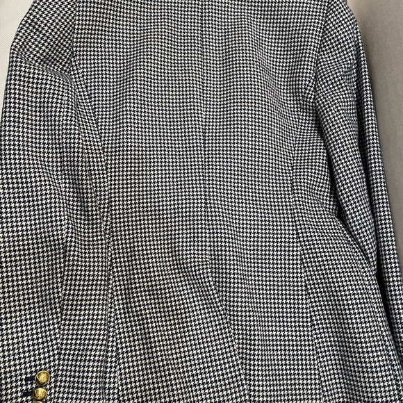 JCrew - Navy Houndstooth Blazer - Size 2 - Picture 9 of 10